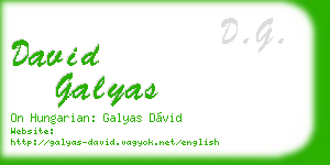 david galyas business card